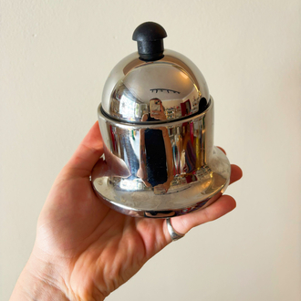 1996 Marks and Spencer Italian Stainless Steel Sugar Bowl 