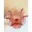 50’s Pink Ruffle Crystal Bowl