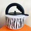 Vintage Zebra Enamel Kettle 