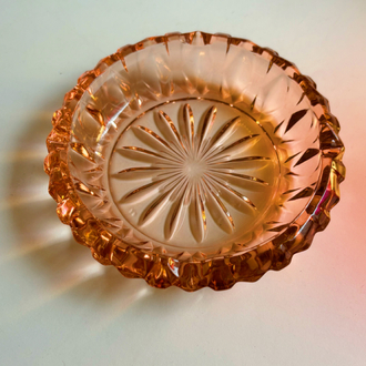 80’s French Rose Pink Ashtray