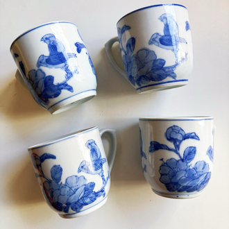 80’s Hand Painted Porcelain Mugs from China