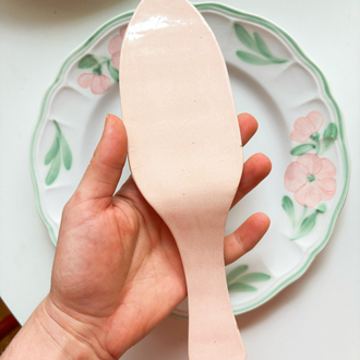 70’s French Handmade Ceramic Cake Spatula