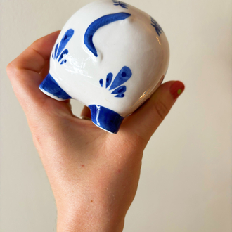 Hand Painted Dutch Ceramic Coin Bank
