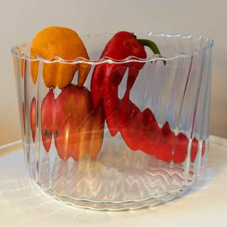 Swirl Clear Thin Glass Bowl