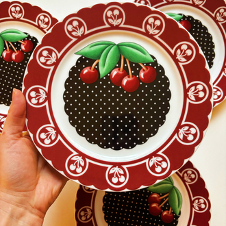 2001 Mary Engelbreit Porcelain Cherry Plates