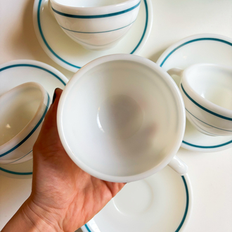 80’s American Corning Pyrex Opaline Teacups