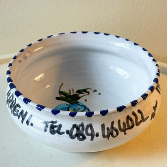 “Hotel Victoria” Handmade Italian Ceramic Candy Bowl