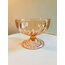 80’s French Pink Glass Swirl Candy Bowl