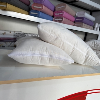 2 ADET YASTIK (50×70) %100 DOĞAL MERİNOS KUZU YÜN DOLGULU