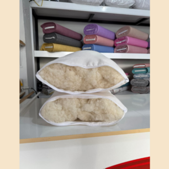 1 ADET YASTIK (50 X 70 CM ) - %100 DOĞAL MERİNOS KUZU YÜN DOLGULU