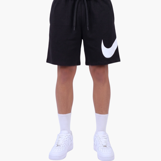 NKE Swoosh Baskılı Oversize Siyah Şort