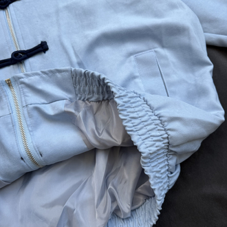 ADDS Chinese Vintage Oversize Bebek Mavisi Kadife Ceket