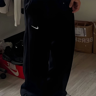 NKE Vintage Baggy Siyah Tracksuit (Ayarlanabilir Paça Lastiği MEVSİMLİK KUMAŞ)