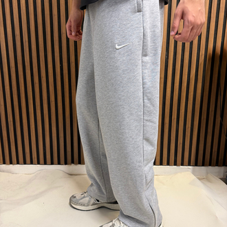 NKE Fermuarlı Vintage Baggy Gri Melanj Tracksuit 