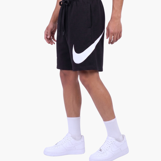 NKE Swoosh Baskılı Oversize Siyah Şort