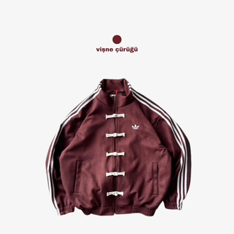 ADDS Chinese Vintage Oversize Vişne Çürüğü Kadife Ceket
