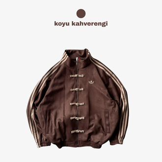 ADDS Chinese Vintage Oversize Kahverengi Kadife Ceket