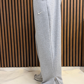 NKE Fermuarlı Vintage Baggy Gri Melanj Tracksuit 