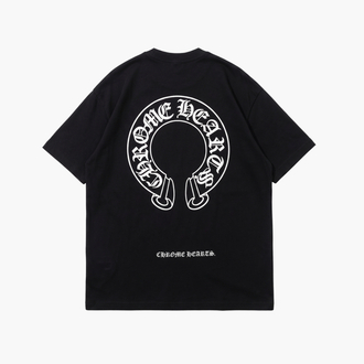 C.Hearts Baskılı Siyah Oversize Premium T-Shirt