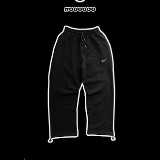 NKE Vintage Baggy Siyah Tracksuit (Ayarlanabilir Paça Lastiği MEVSİMLİK KUMAŞ)