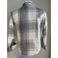 Unisex Jakarlı Oversize Gri Gömlek