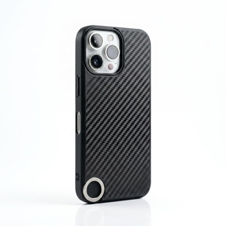 Mask - Iphone 16 Pro Carbon Fiber Görünümlü Fonksiyonel Telefon Kılıfı