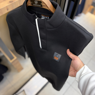 (İTHAL KUMAŞ)Yarım Fermuarlı Premıum Sweat