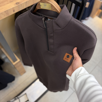 (İTHAL KUMAŞ)Yarım Fermuarlı Premıum Sweat