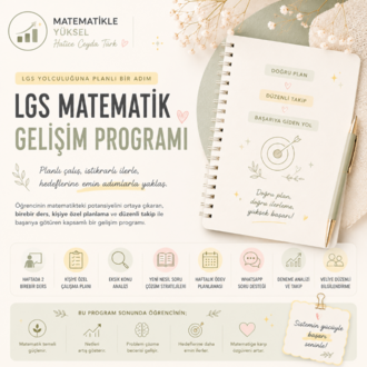 LGS Matematik Gelişim Programı(8 ders-1 ay)