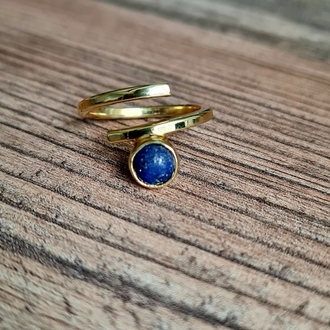 lapis lazuli doğaltaş yüzük 