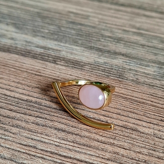 Pink quartz yüzük