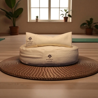 Taç Çakra | Karabuğday Kabuklu Meditasyon Minderi & Lavantalı Göz Yastığı