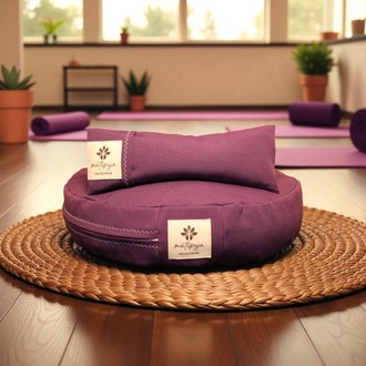 Üçüncü Göz Çakrası | Karabuğday Kabuklu Meditasyon Minderi & Lavantalı Göz Yastığı