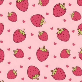Çilek Desenli Mousepad – Kawaii Aesthetic Strawberry Mouse Pad, Pembe Masa Aksesuarı