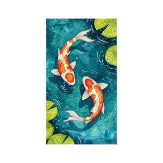 Japon Balığı Desenli Mousepad – Aesthetic Koi Fish Tasarımlı Mouse Pad, Masa Dekorasyonu