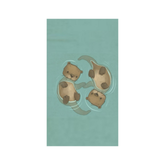 Sevimli Su Samuru Desenli Mousepad – Kawaii Aesthetic Otter Mouse Pad, Tatlı Masa Aksesuarı