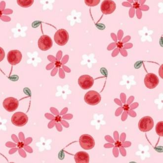 Kiraz ve Çiçek Desenli Mousepad – Kawaii Aesthetic Cherry Mouse Pad, Pembe Masa Aksesuarı