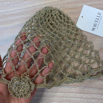 Gold Lurex Örgü Filesi