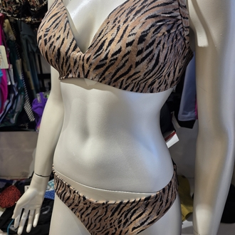 Kahverengi Leopar Bikini Takım
