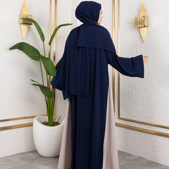 Lacivert Hürrem Abaya Elbise✨