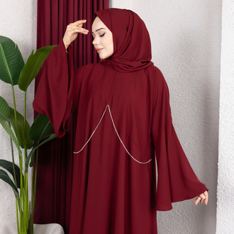 Saray asaleti hanzade abaya Elbise ✨ bordo rengi