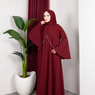 Saray asaleti hanzade abaya Elbise ✨ bordo rengi