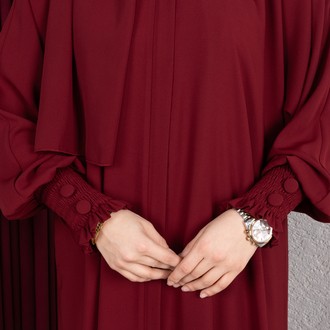 Sultan abaya ferace bordo rengi✨