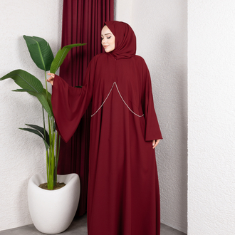 Saray asaleti hanzade abaya Elbise ✨ bordo rengi