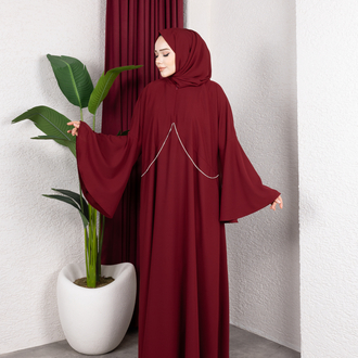 Saray asaleti hanzade abaya Elbise ✨ bordo rengi