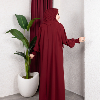 Sultan abaya ferace bordo rengi✨