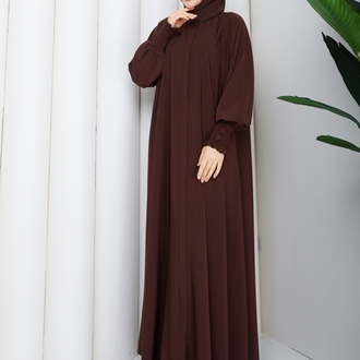 Sultan abaya ferace acı kahverengi ✨