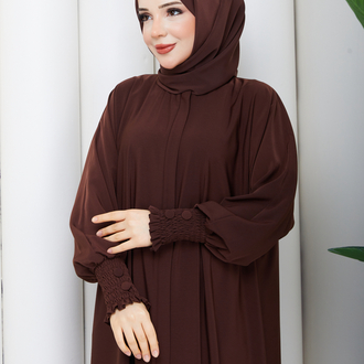 Sultan abaya ferace acı kahverengi ✨