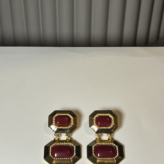 Vintage Burgundy Küpe