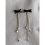 Black Ribbon Kristal Sarkıntılı Küpe